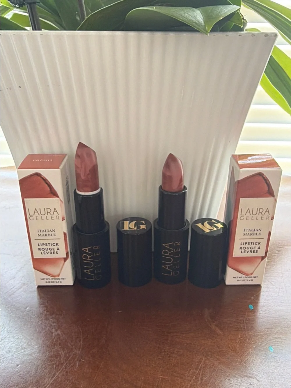 Bundle ,of 2 ,Laura Geller Italian Marble Lipstick-Prego